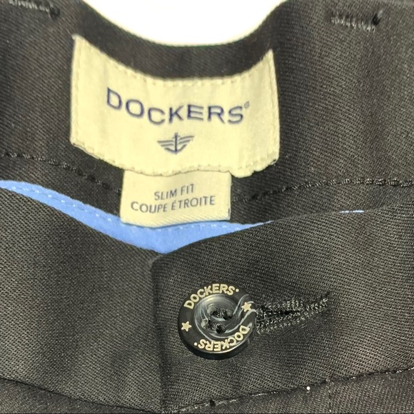 Dockers Black Slim Fit khaki Pants 34/32 - Picture 8 of 16